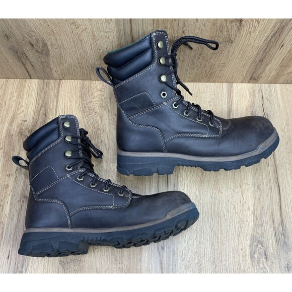 Brahma Steel Toe Oil Resistant Black Work Boots Size 8 ASTM F2413-18